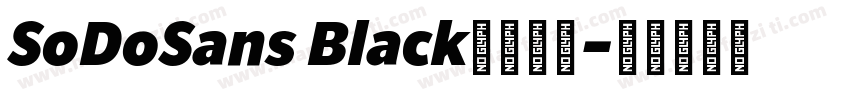 SoDoSans Black字体下载字体转换